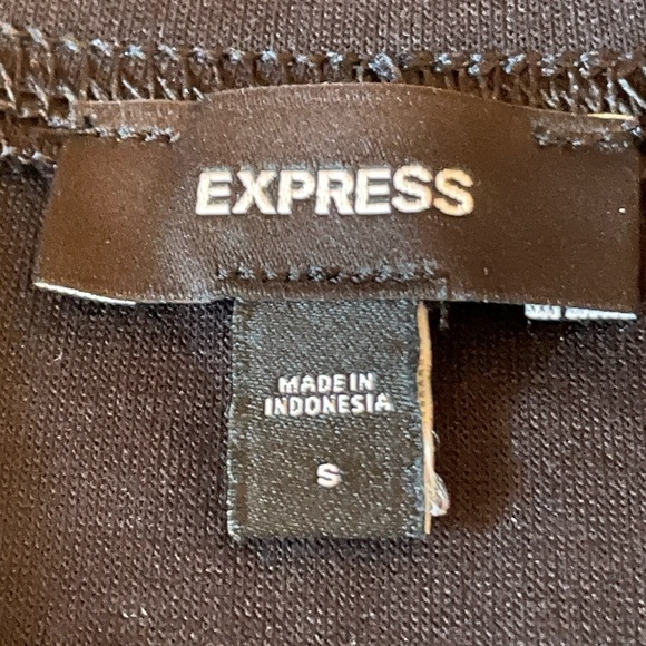 Express faux leather sleeve body sweatshirt - Picture 5 of 7